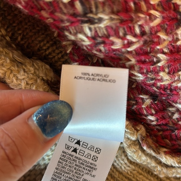 Lucky Brand Open Front Aztec Cardigan with fringe/ Size medium - Picture 6 of 8